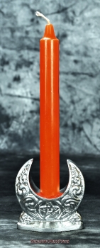 Hexenshop Dark Phoenix Pentagram crescent silver stick candle holder